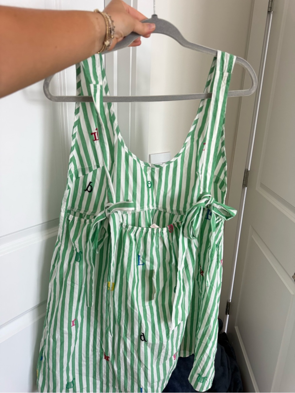 Anthropologie LyreBird Embroidered Stripe Dress - Picture 7 of 8